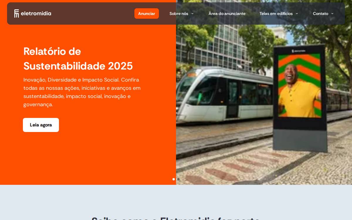 Eletromidia website preview