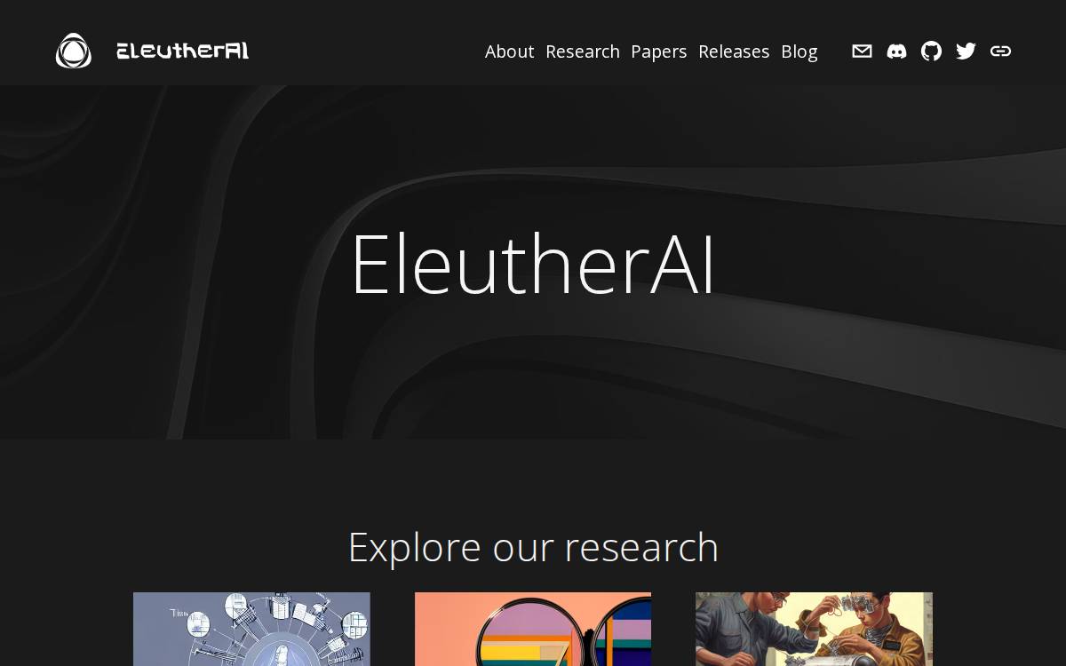 Eleuther website preview