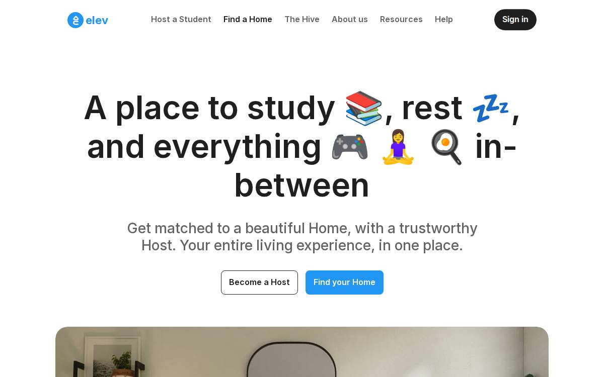 Elev website preview