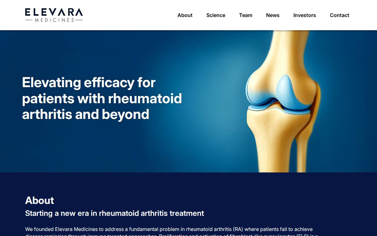 Elevara website preview