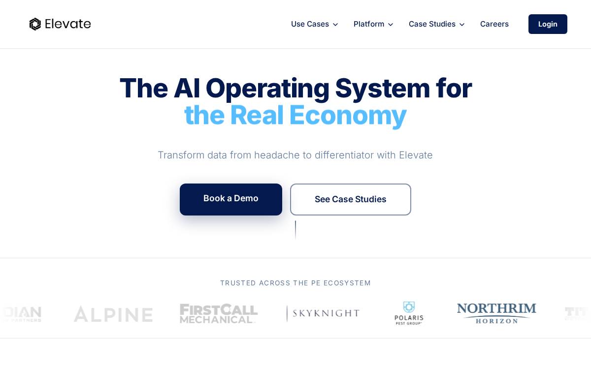 Elevate website preview