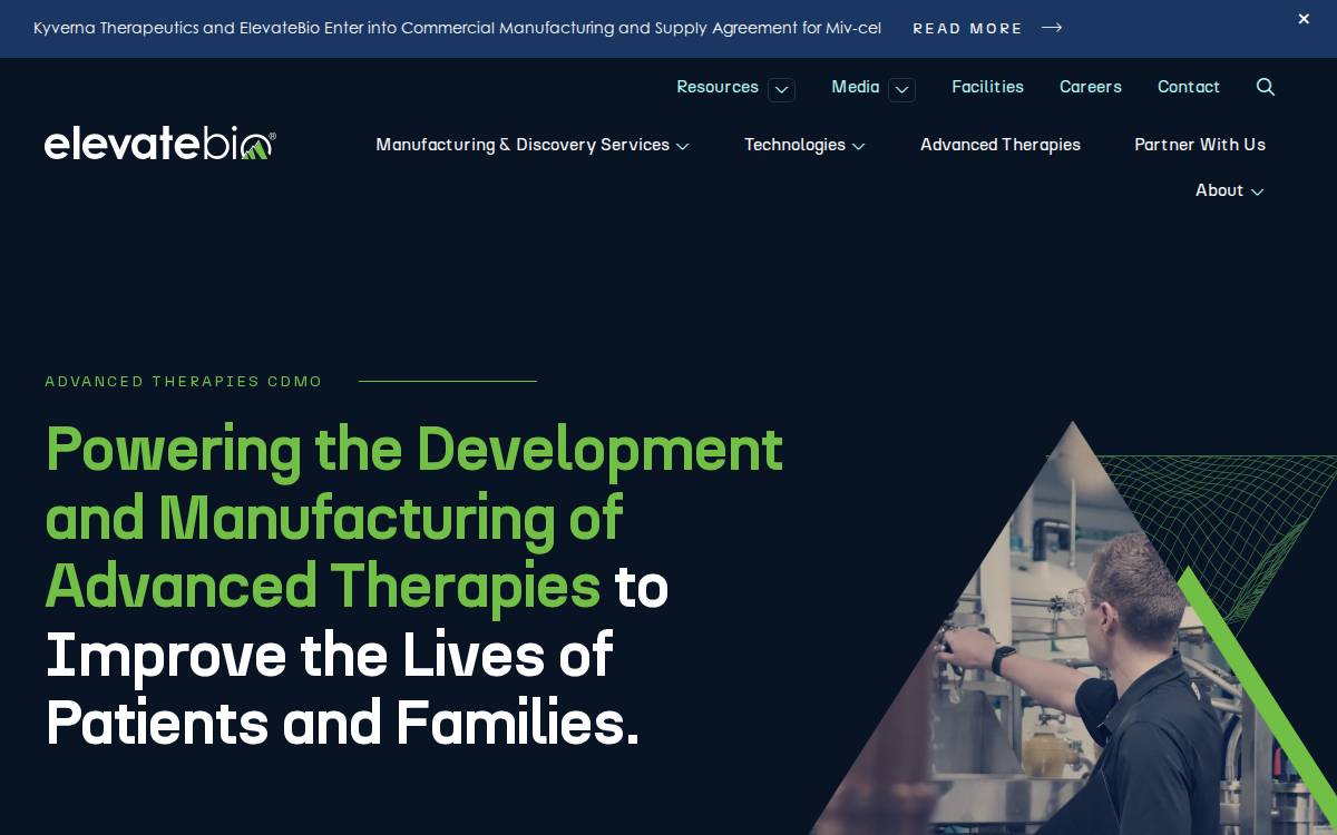 elevatebio website preview