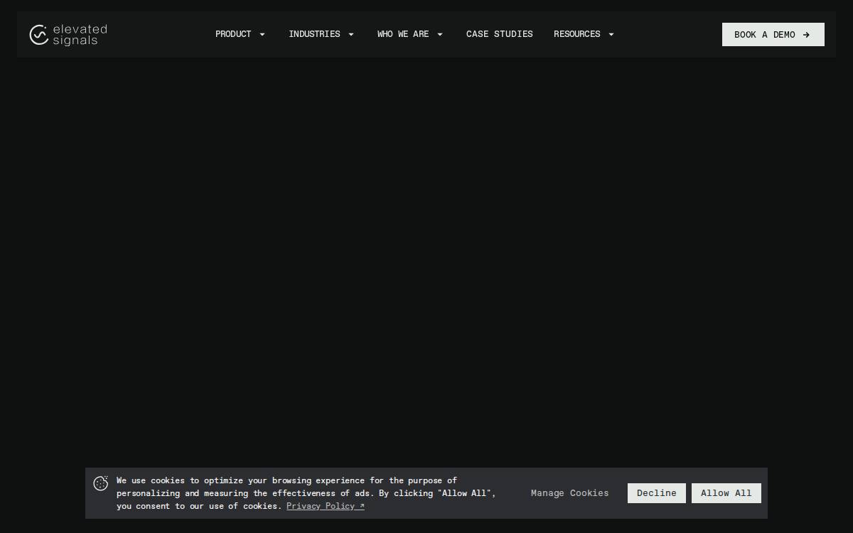 Elevated Signals website preview
