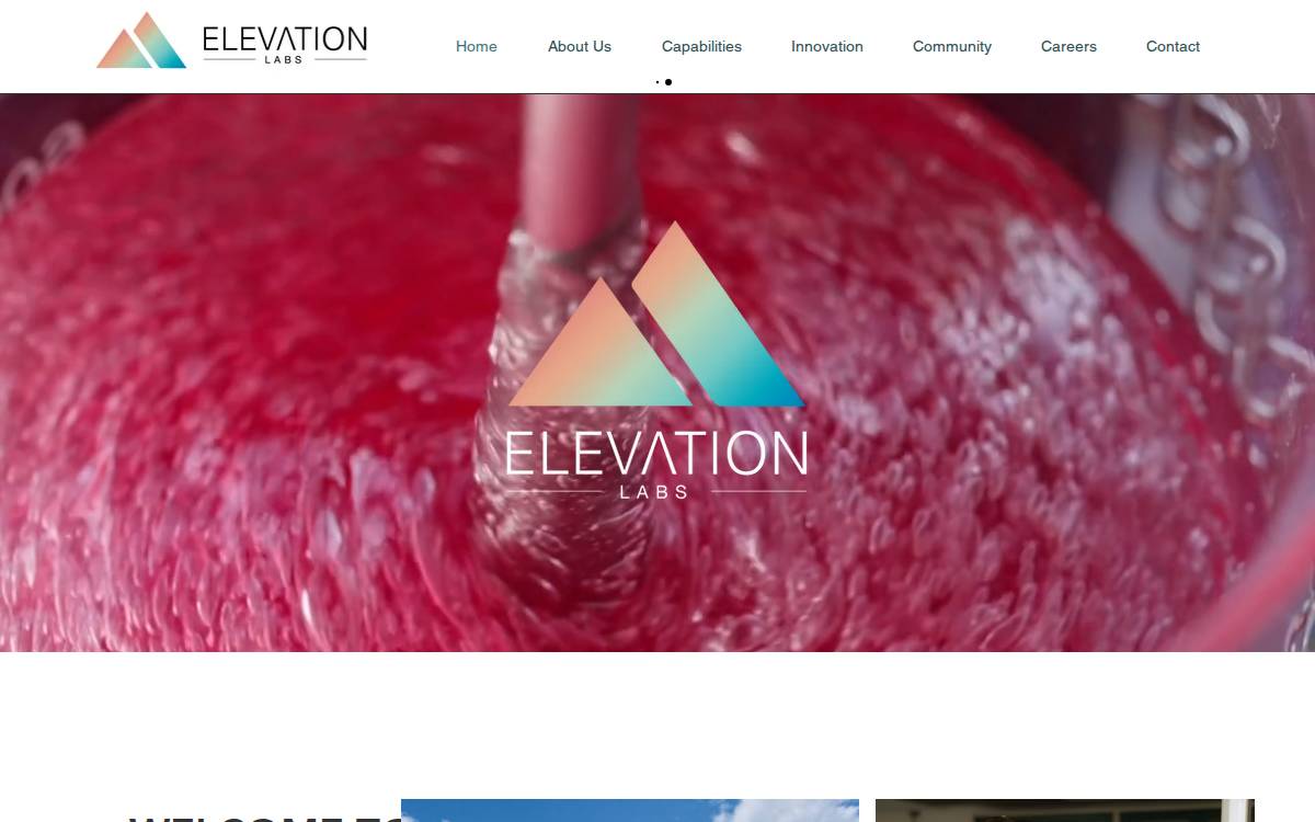 Elevation Labs website preview