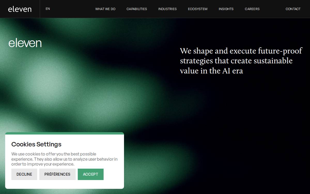 Eleven Strategy website preview