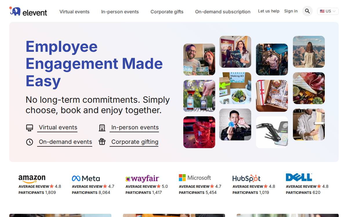 Elevent website preview