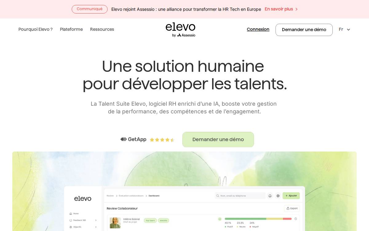 Elevo website preview