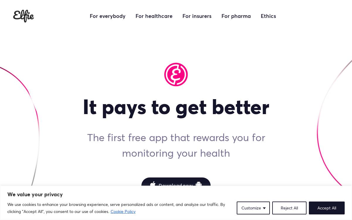 Elfie website preview