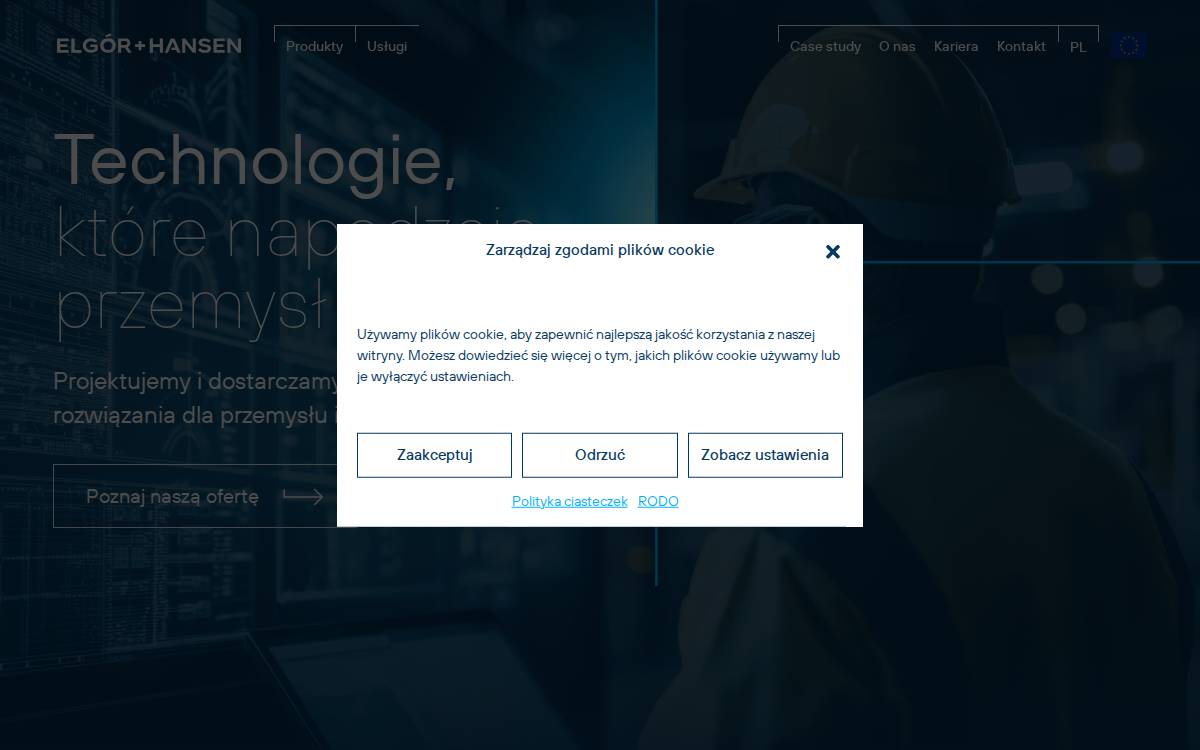 Elgór Hansen website preview
