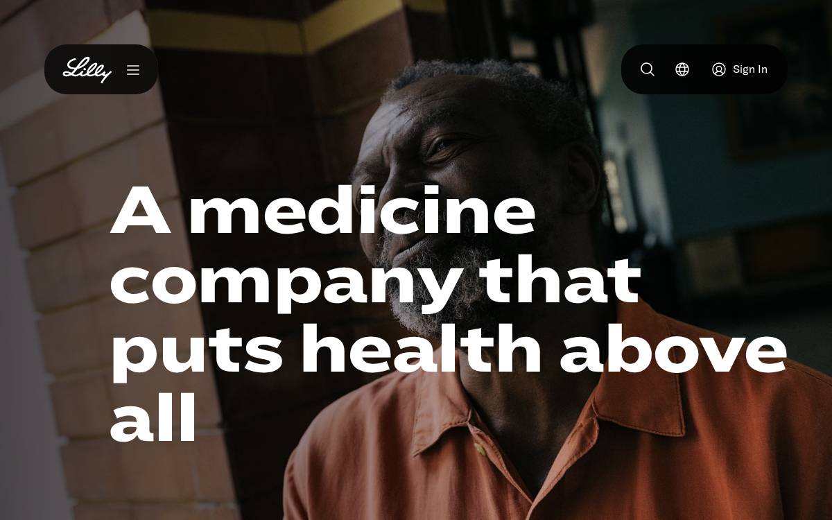 Eli Lilly website preview
