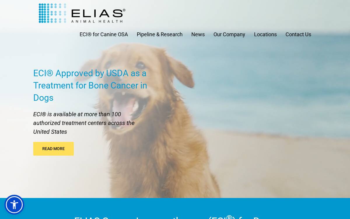 ELIAS Animal Health website preview