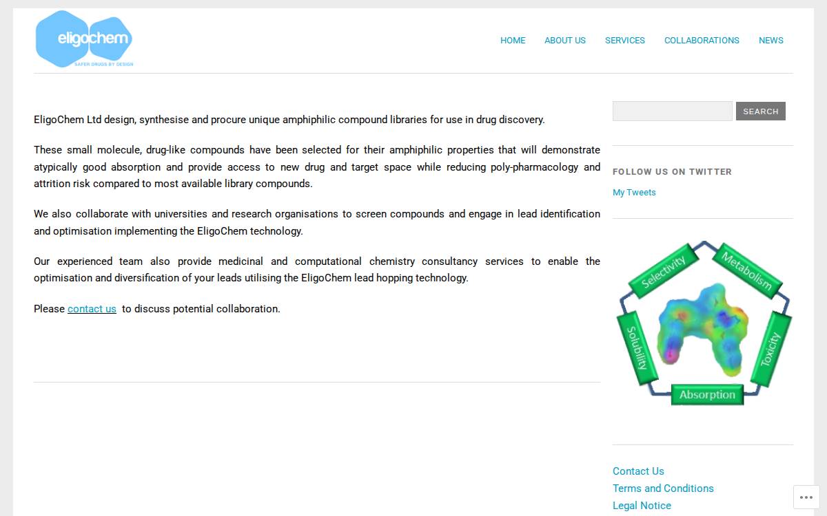 Eligochem website preview