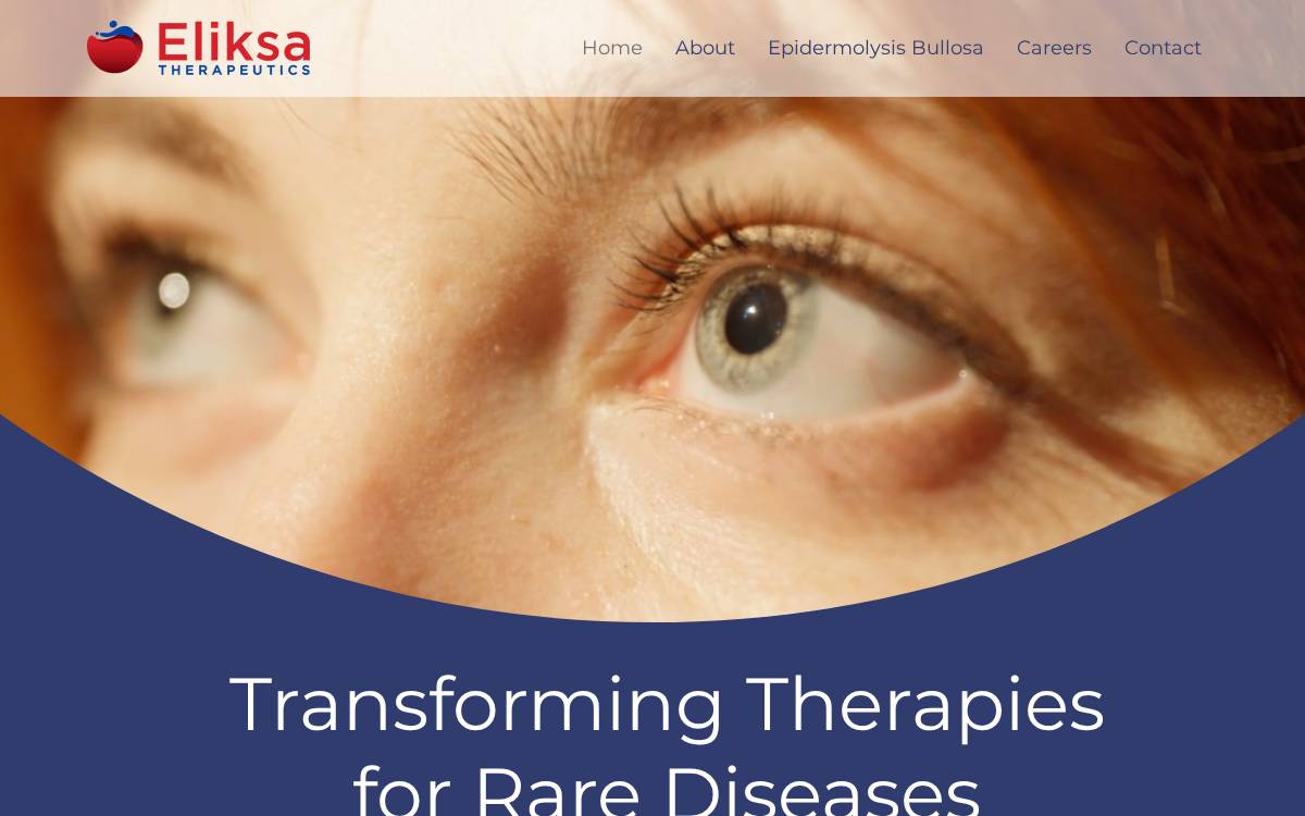 Eliksa Therapeutics website preview