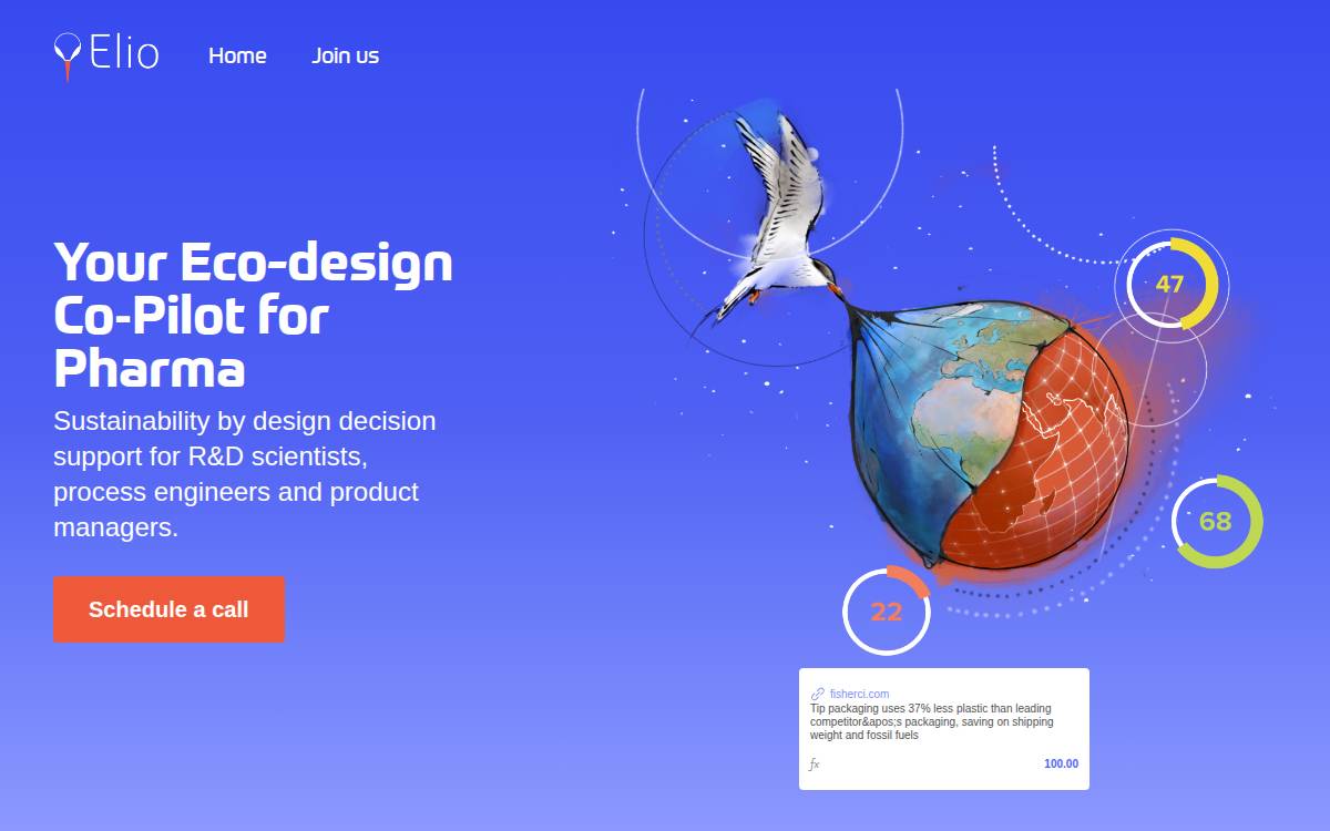 Elio.Earth website preview