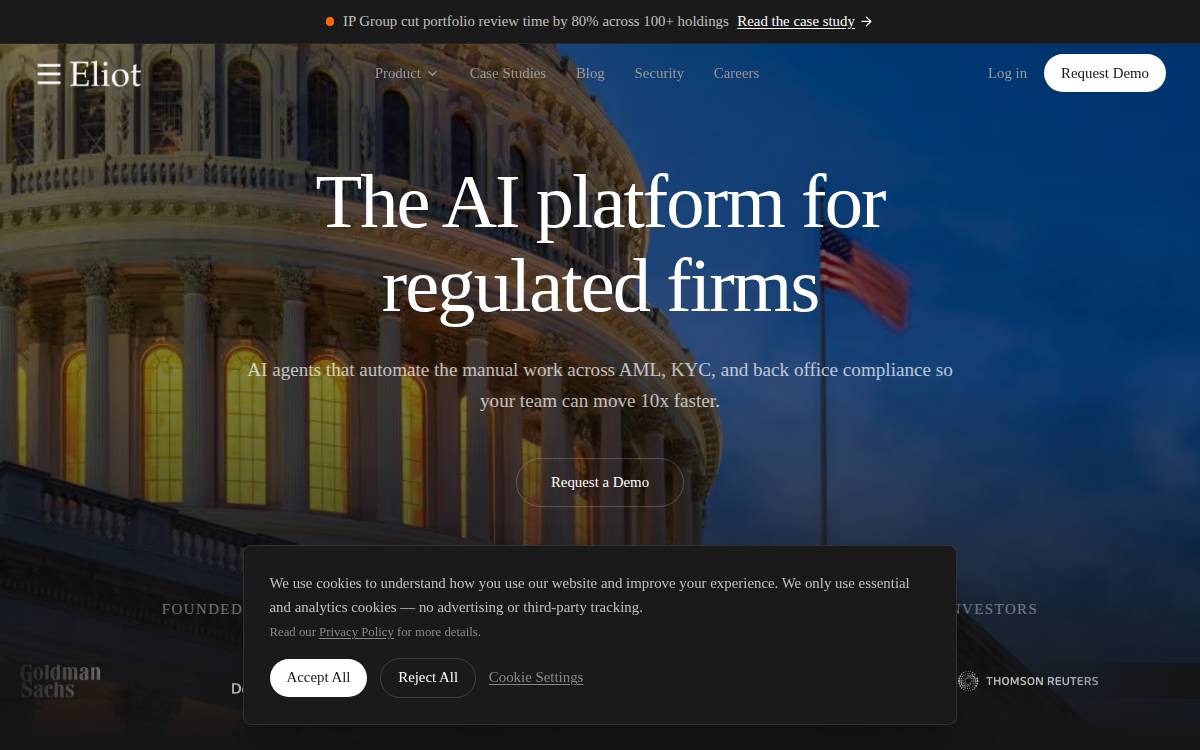 Eliot AI website preview