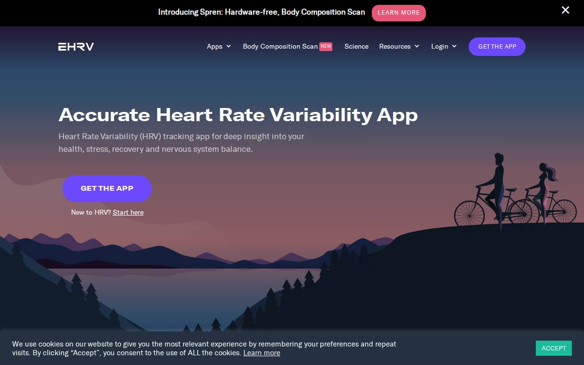 Elite HRV website preview