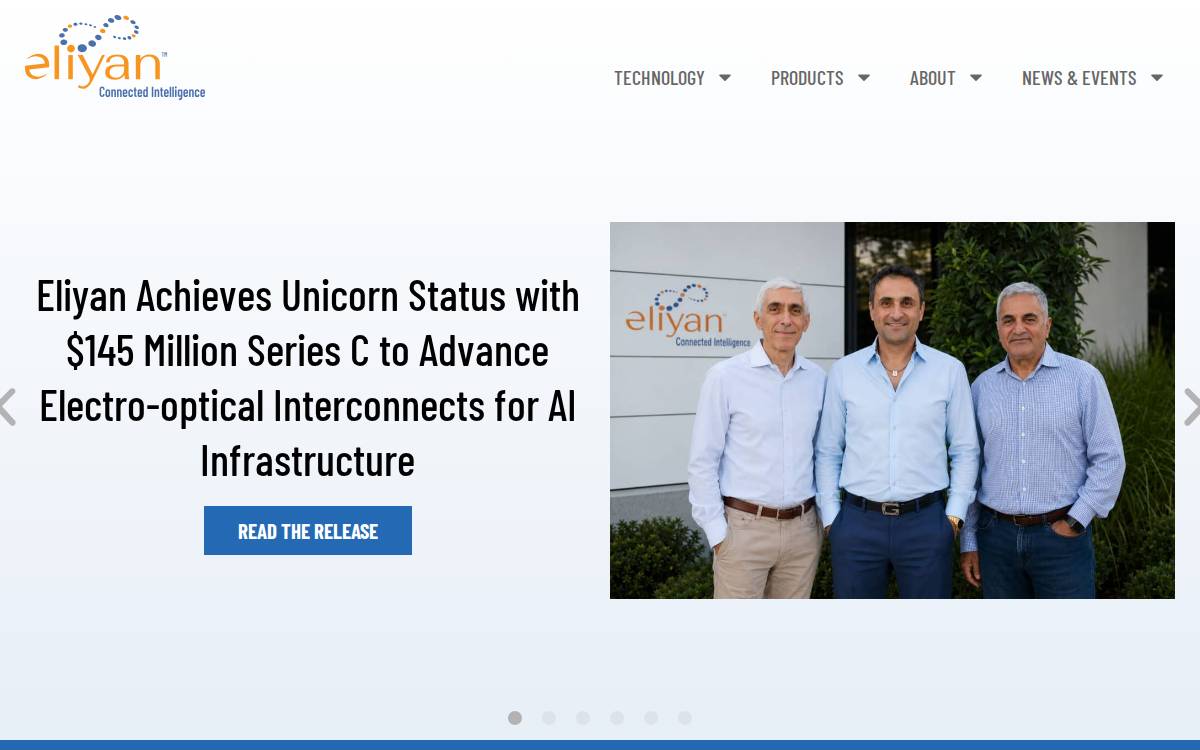 Eliyan website preview
