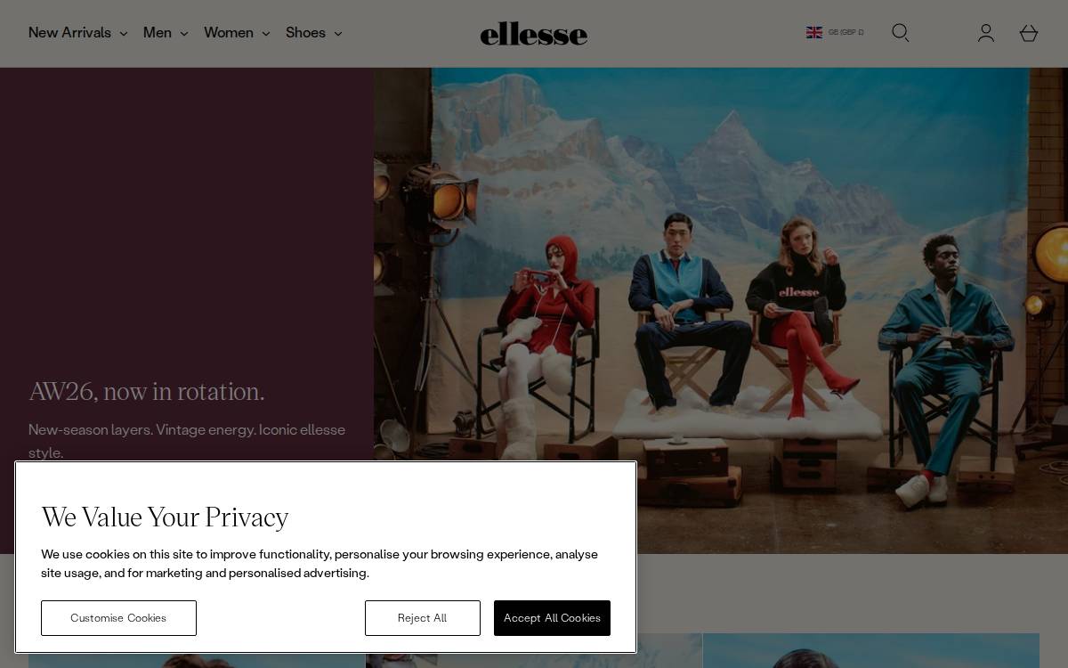 ellesse website preview