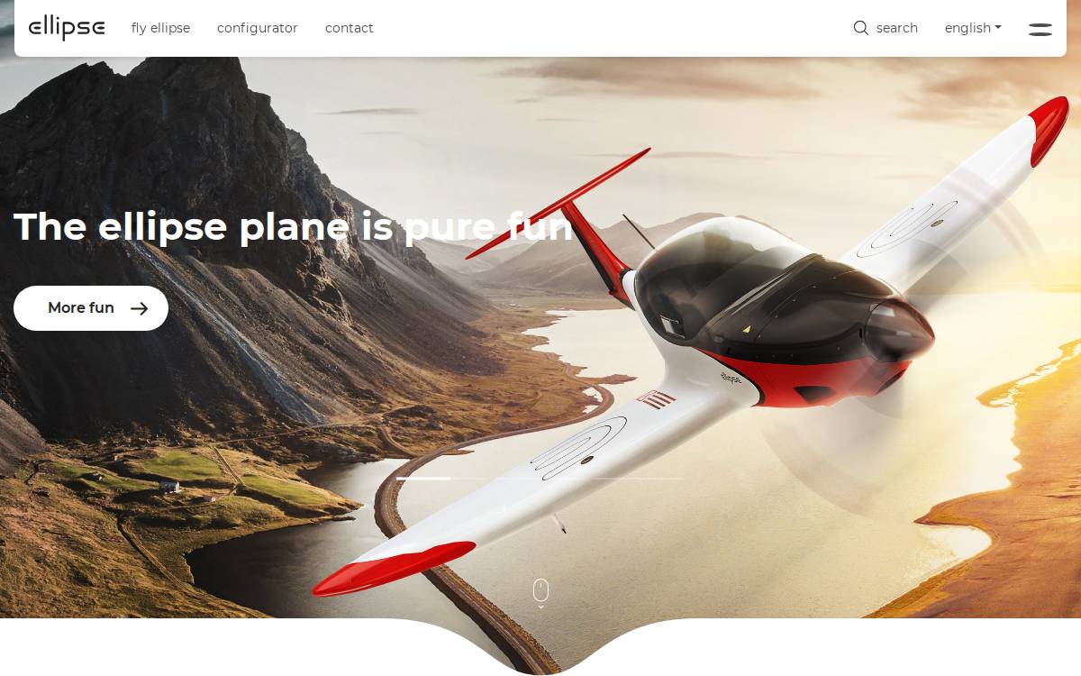 Ellipse Aero website preview