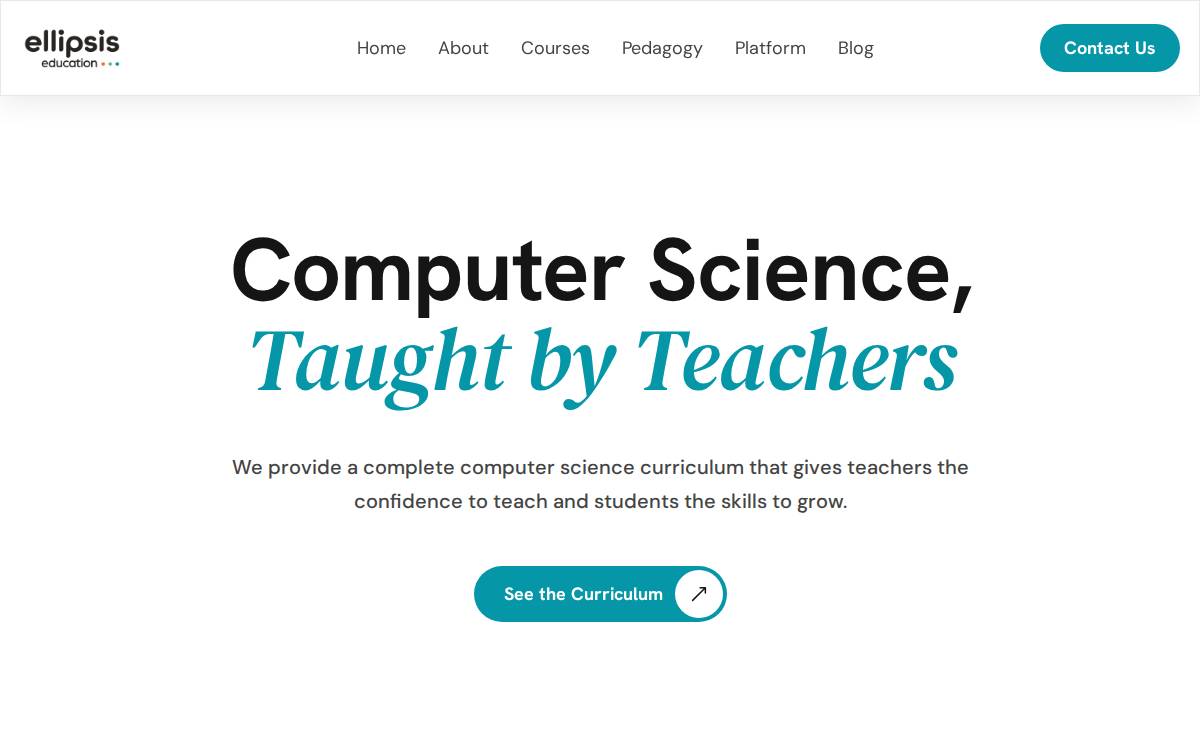 Ellipsis Education website preview