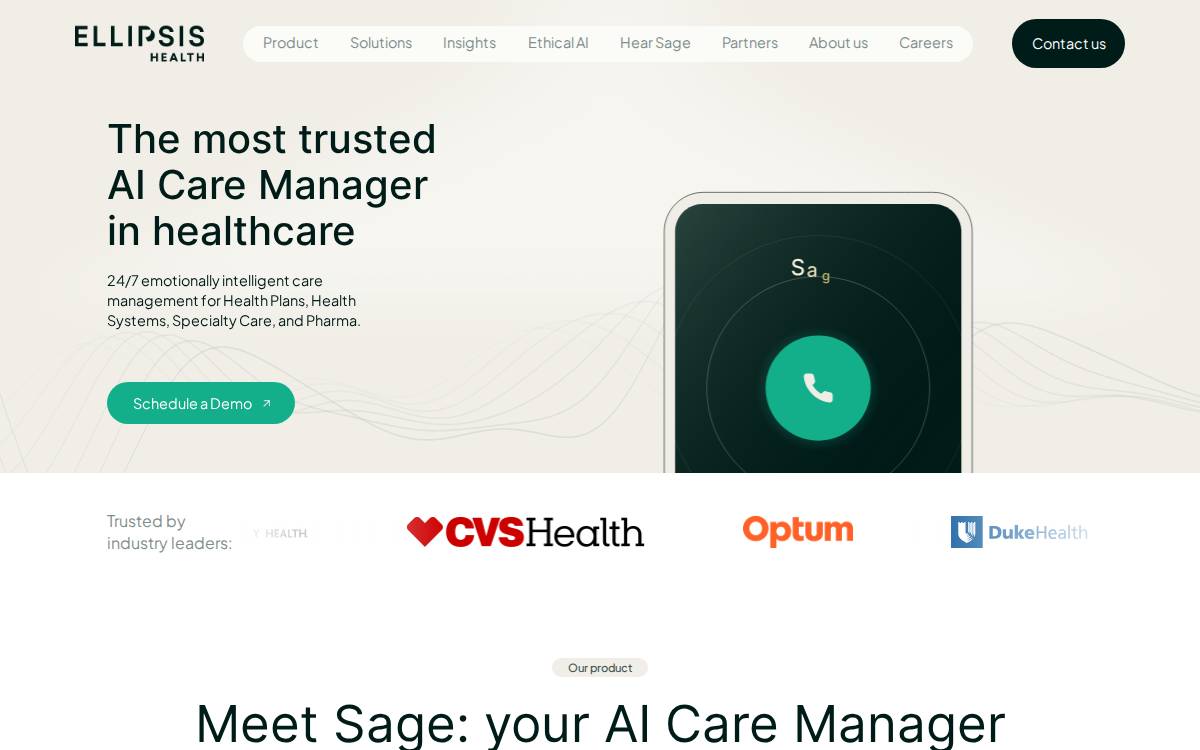 Ellipsis Health website preview