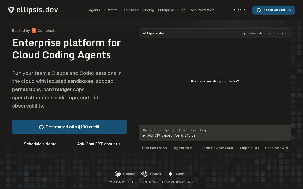 Ellipsis website preview