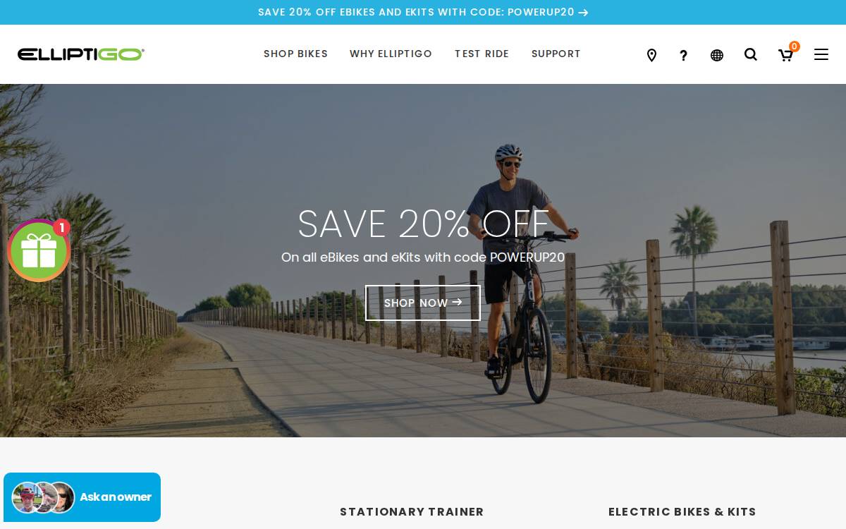 ElliptiGO website preview