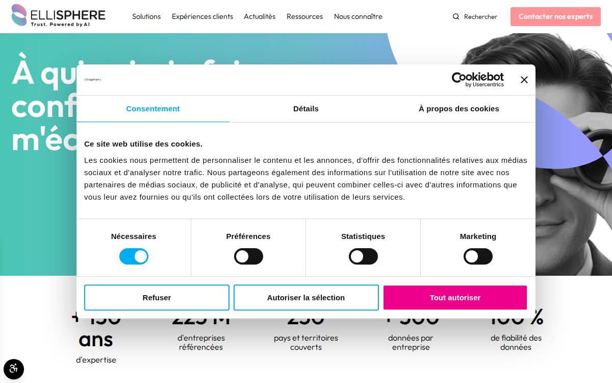 Ellisphere website preview