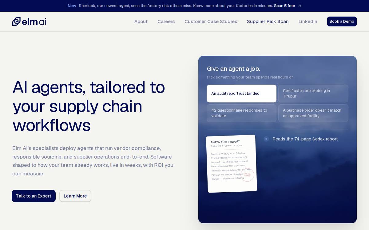 Elm AI website preview