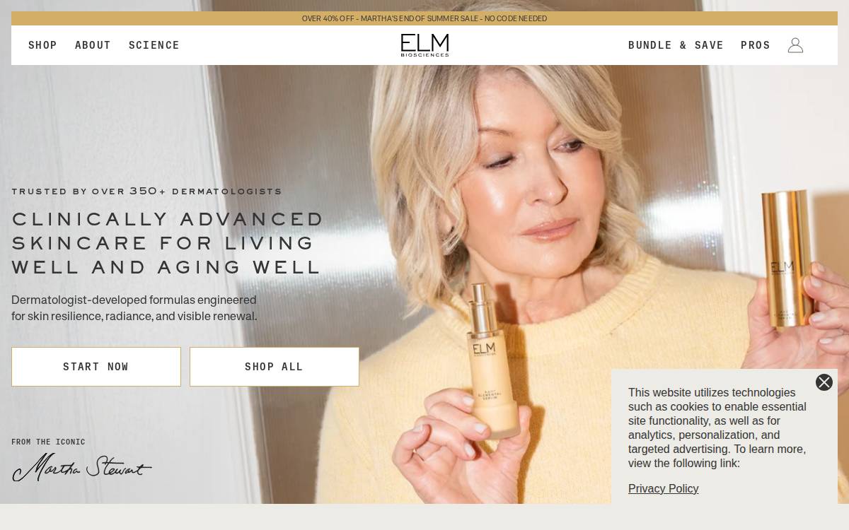Elm Biosciences website preview