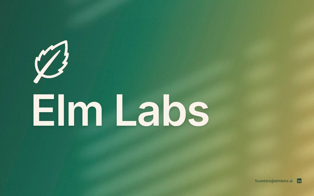 Elm Labs AI-native customer & employee feedback website preview