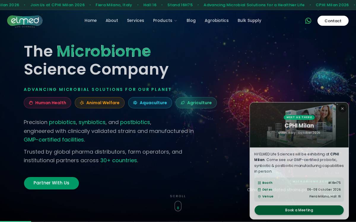 elmed probiotics website preview