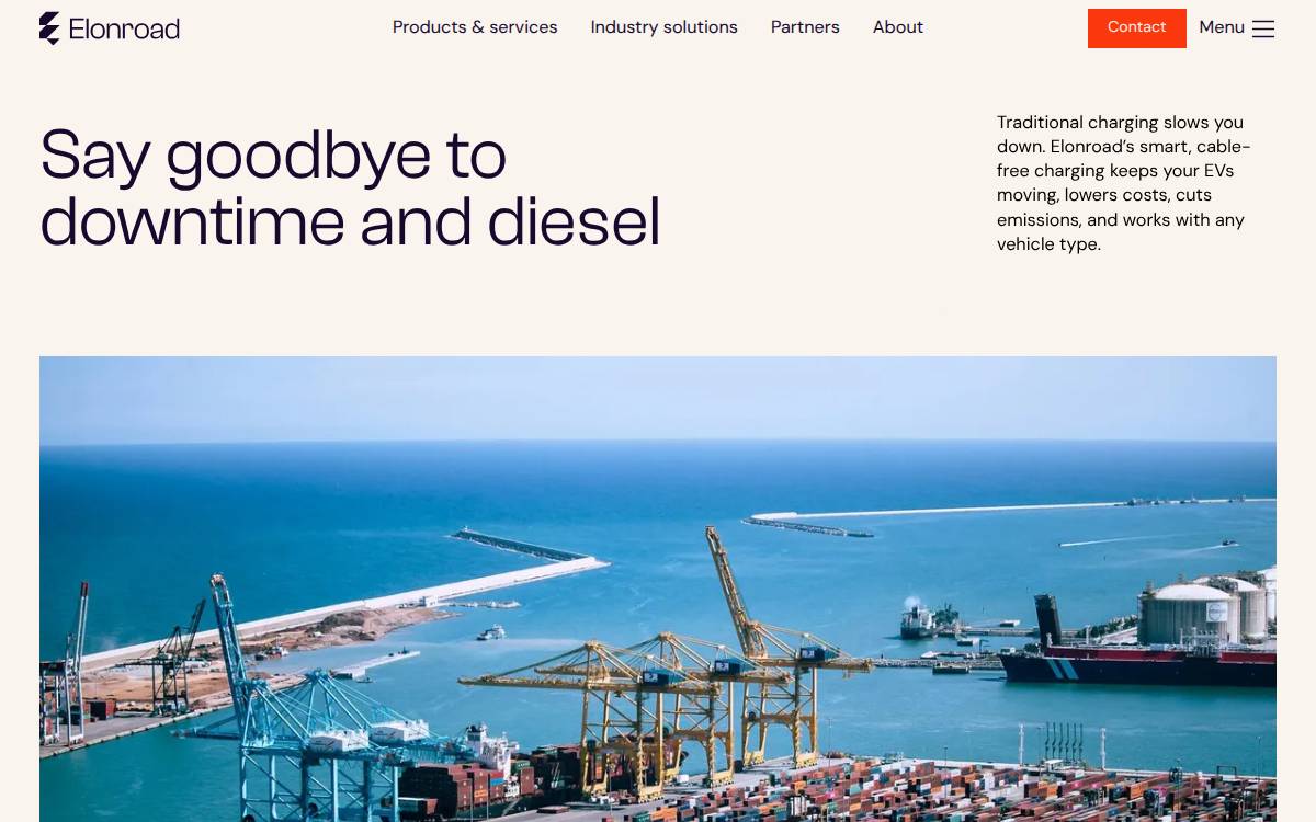 Elonroad AB website preview