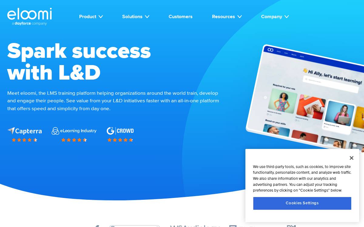 Eloomi website preview