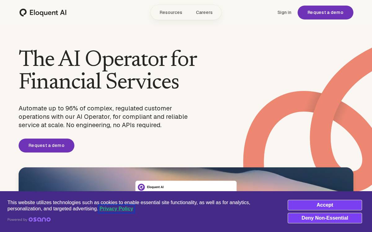 Eloquent AI website preview