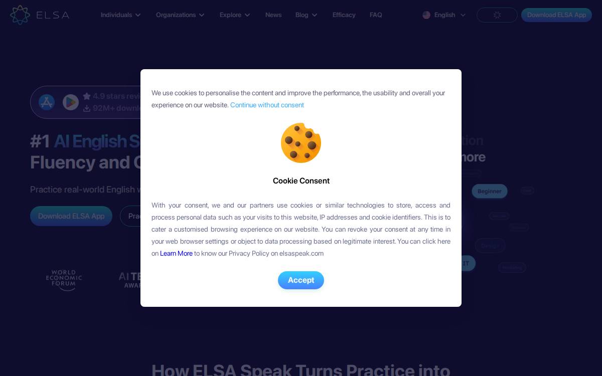 Elsa website preview