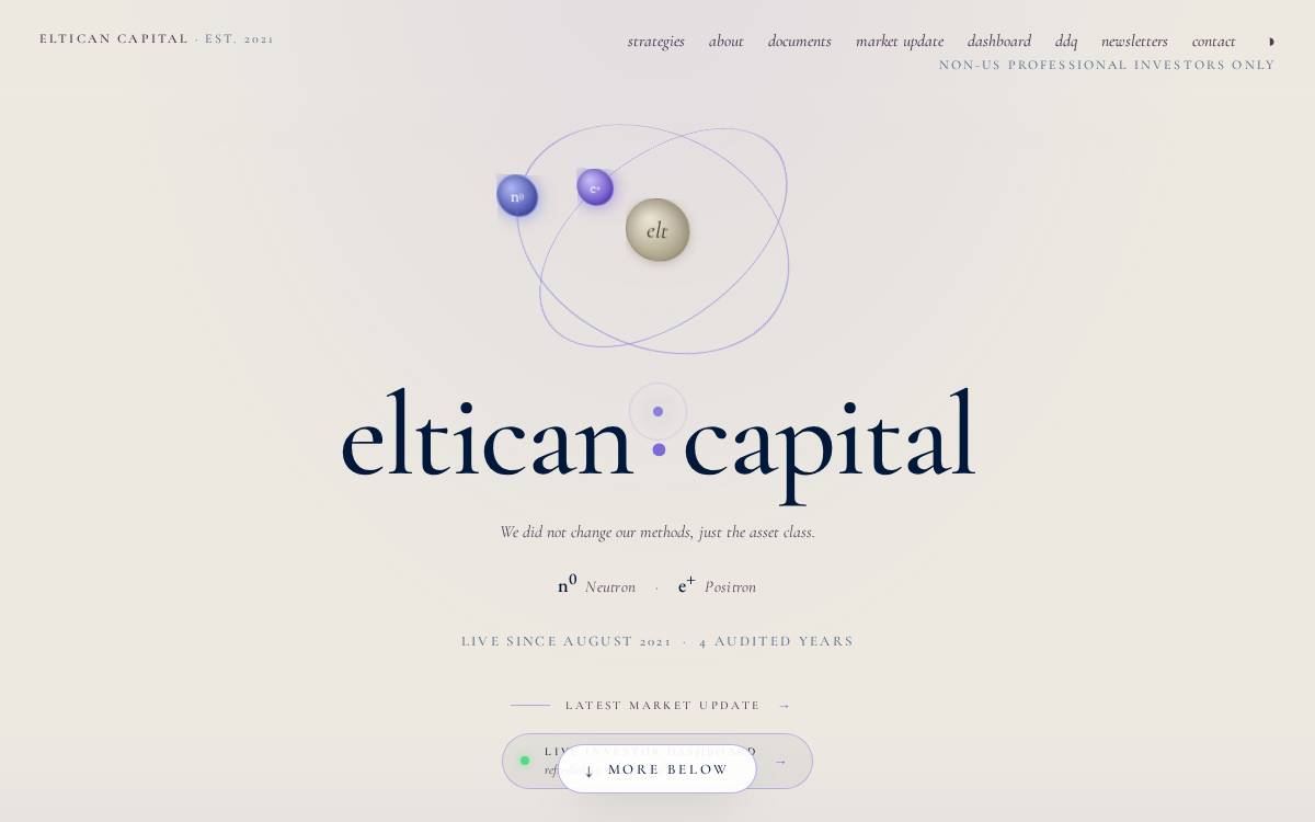 Eltican Asset Management website preview