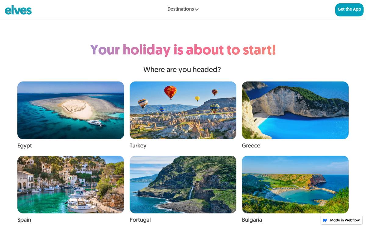 Elves website preview