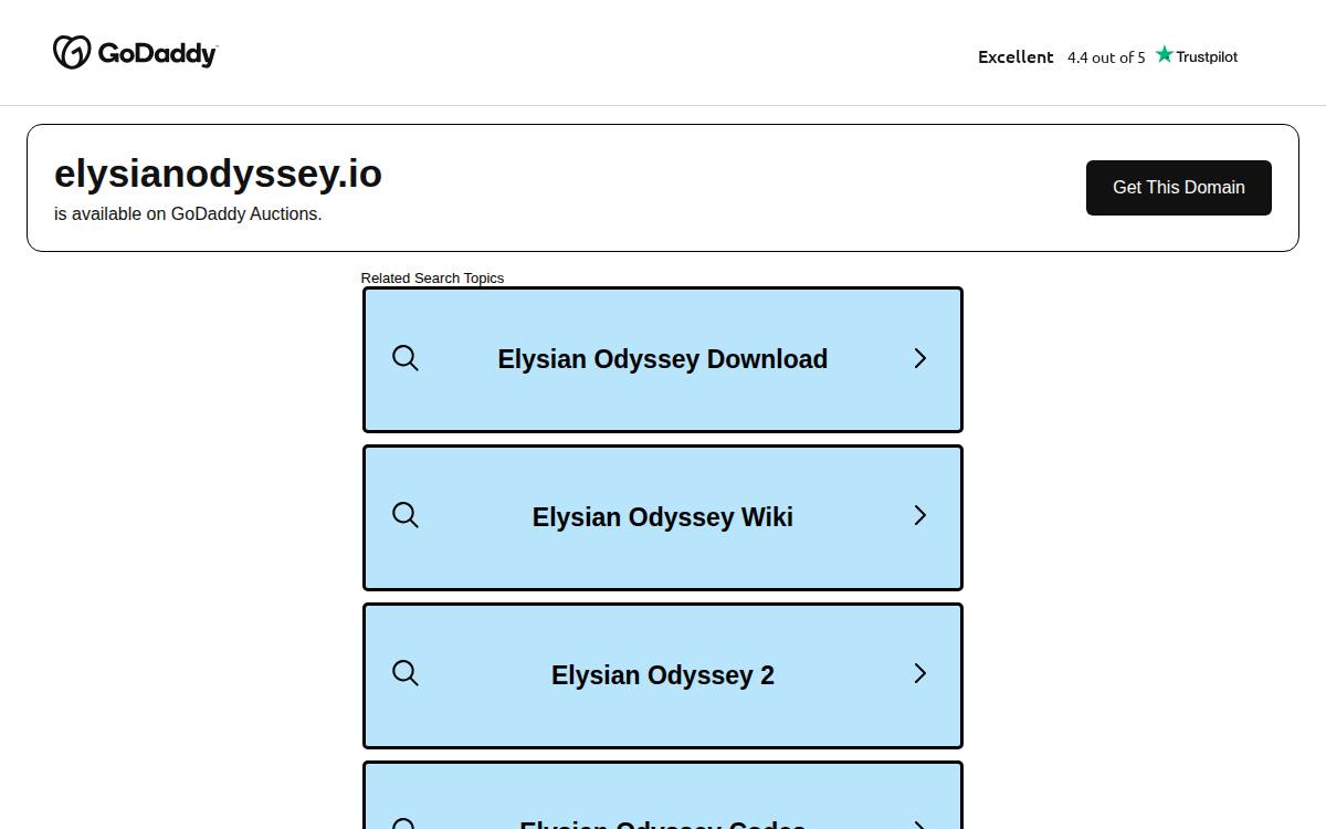Elysian Odyssey website preview