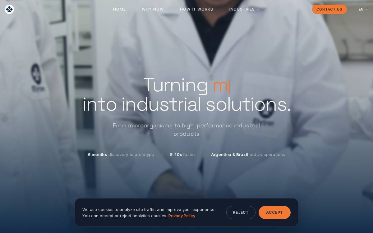 Elytronbiotech website preview