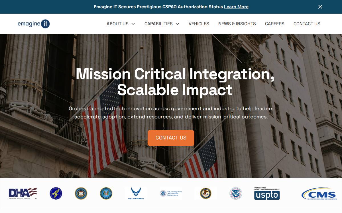 EMAGINE IT, INC. website preview