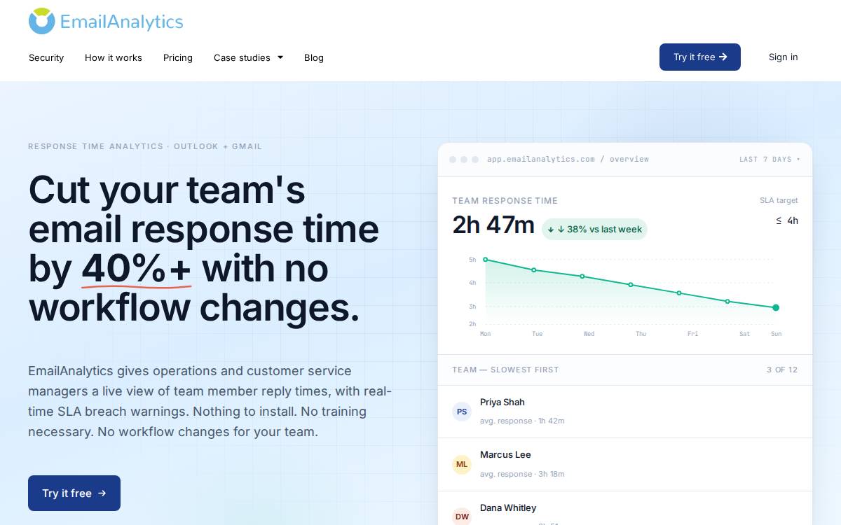 Emailanalytics website preview