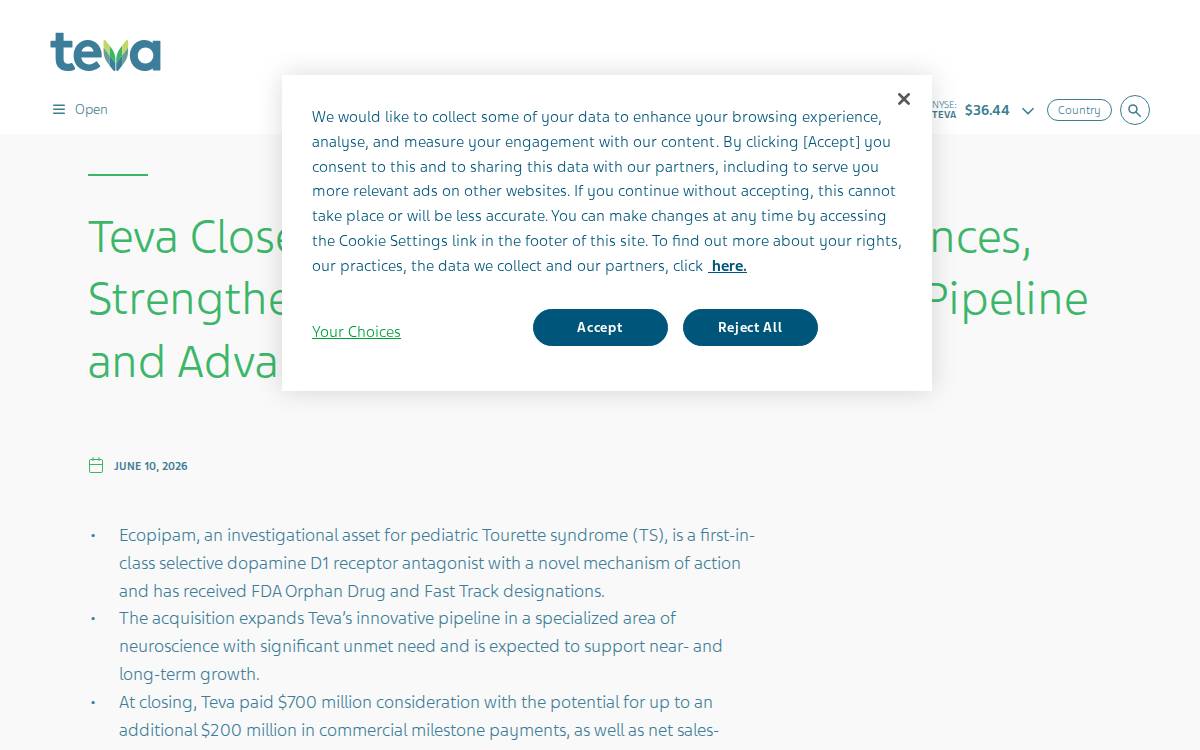 Emalex Biosciences website preview