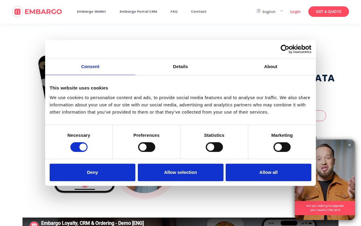 Embargo website preview