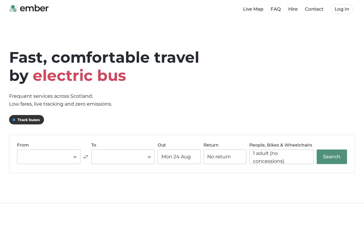 Ember website preview