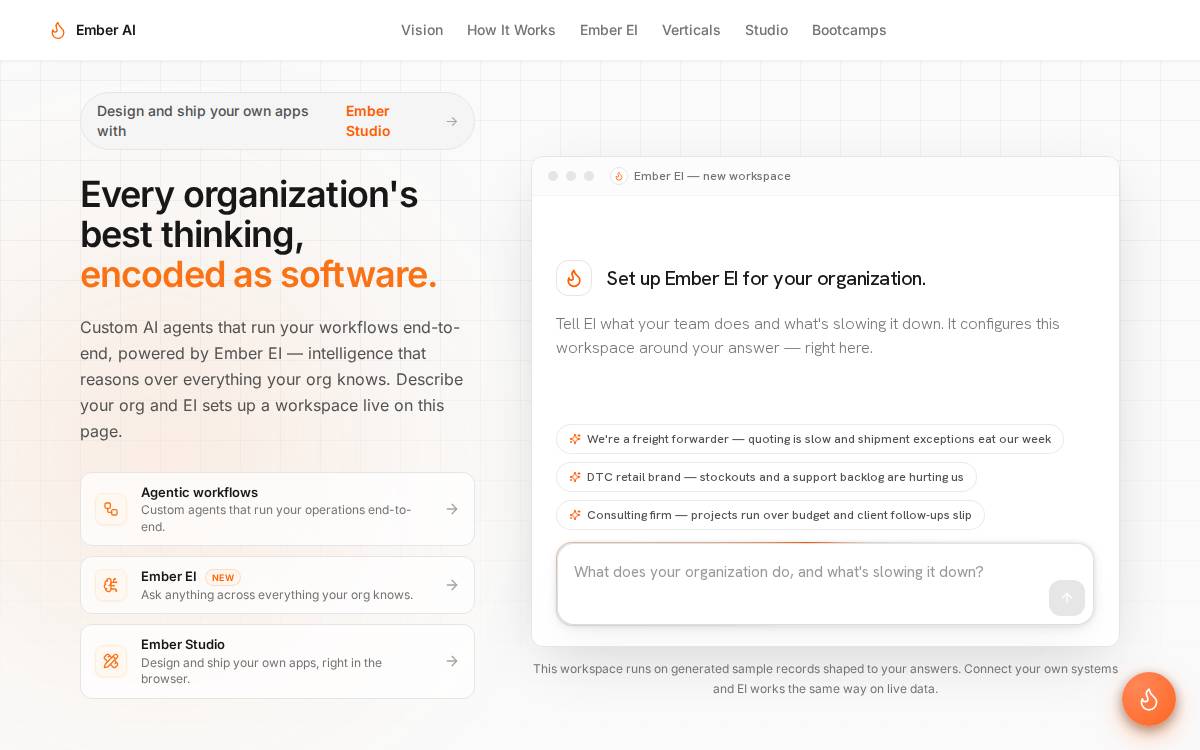 Ember AI website preview
