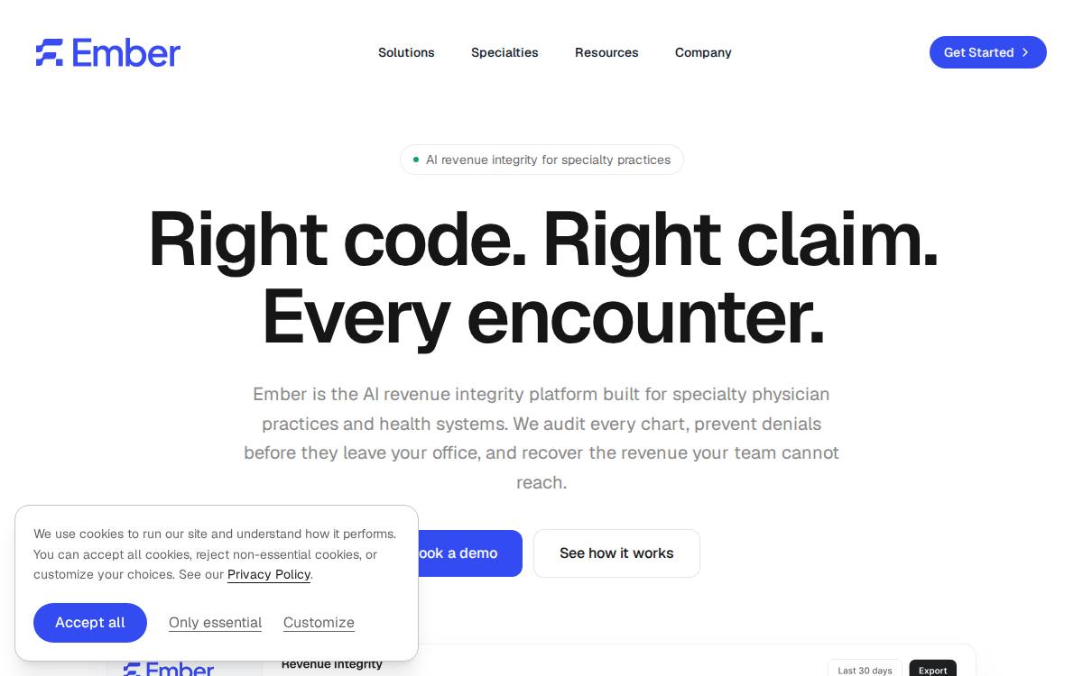 Ember website preview