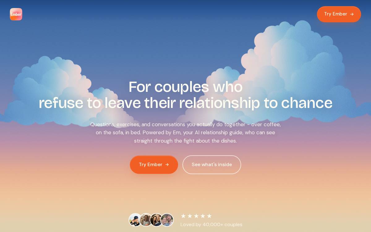 Embercouples website preview