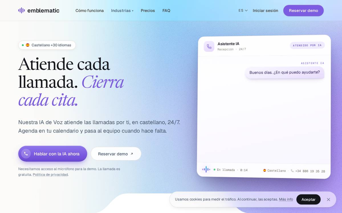 Emblematic website preview