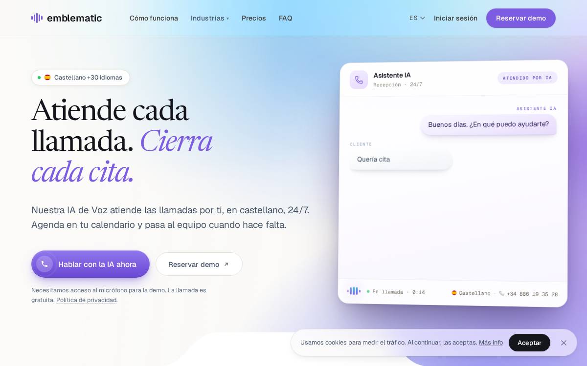 Emblematic website preview